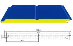 950型聚氨酯PU夾芯隱藏式牆麵板